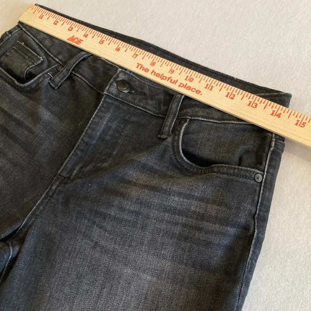 Joes Jeans Womens 28x25 Black Faded Straight Leg Raw Hem Denim 45GXJC4A5875 25